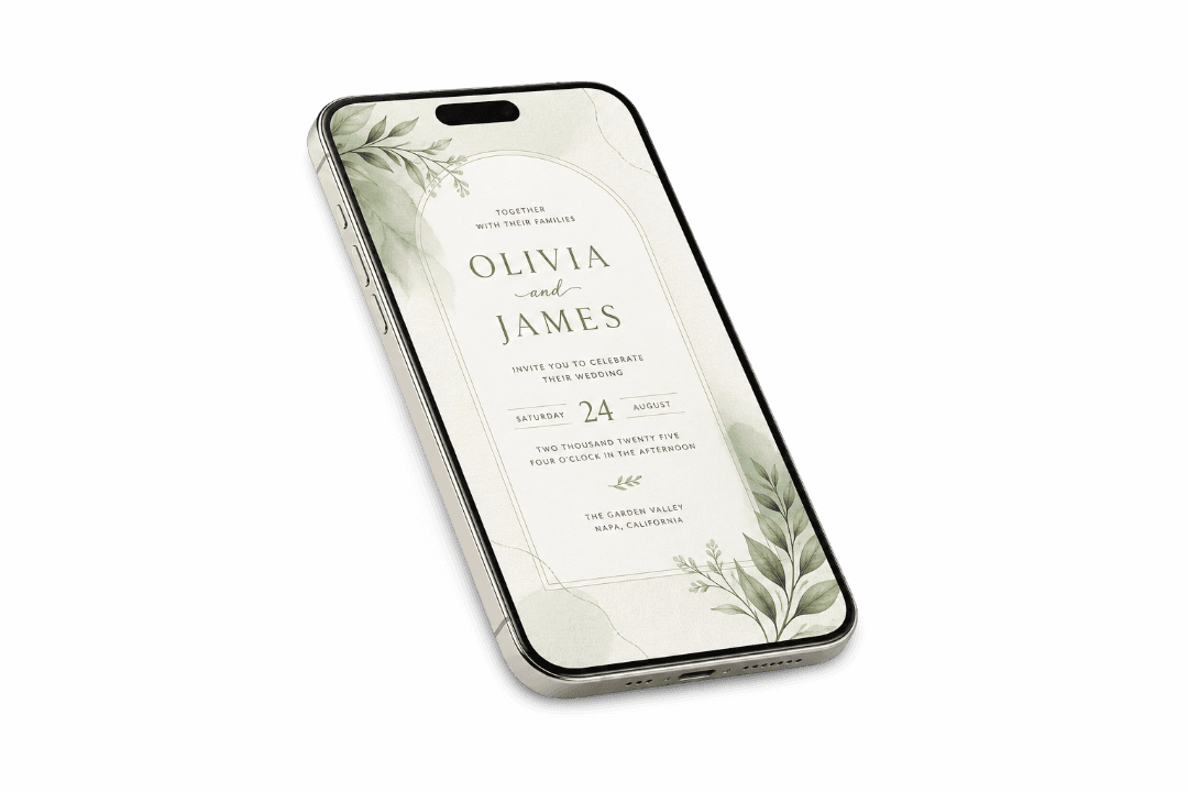 Mockup undangan digital tema lain